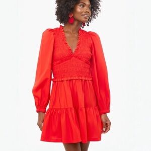 SEA NEW YORK Scarlet Gaia Long Sleeve Mini Dress Size 8